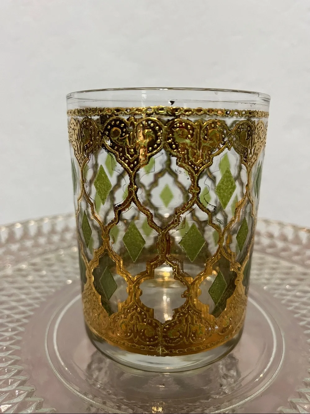 Vintage Culver Valencia lowball whiskey or rocks glass.